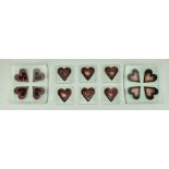 JO DOWNS - COLLECTION OF STUDIO GLASS COASTERS & PLATTERS