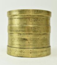 ENGLISH BRASSED BRONZE BELIEVED TRENCH ART POT