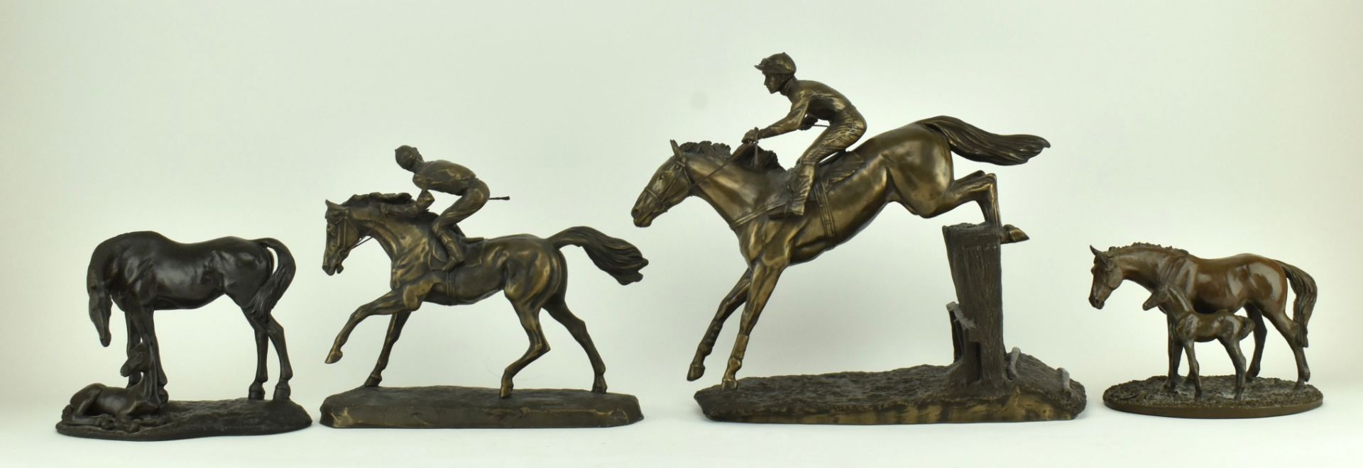 COLLECTION OF HEREDITIES LIMITED EDITION HORSE BRONZES
