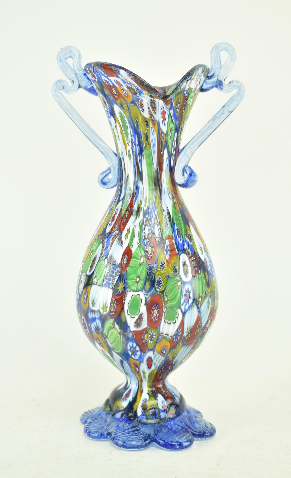 TWO MID CENTURY ITALIAN MULTI COLOURED GLASS VASES - Image 2 of 9