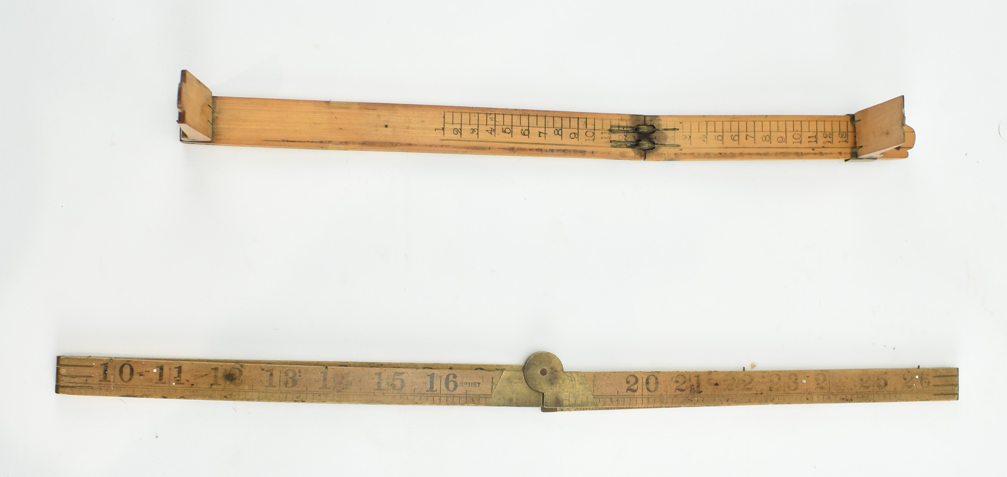 GROUP OF 8 MEASURING TOOLS - SHOE SIZER, BOXWOOD FOLDING RULER - Image 2 of 10