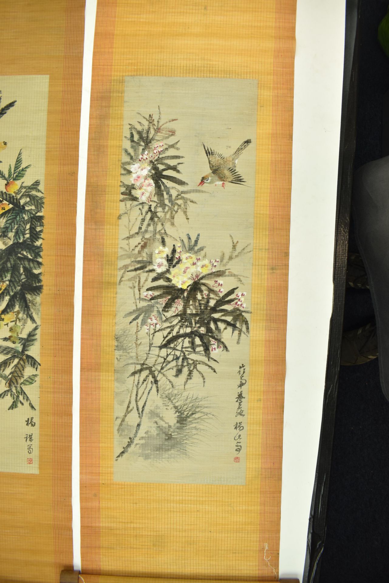 TWO MID 20TH CENTURY CHINESE INK AND COLOUR PAINTING SCROLLS - Image 2 of 6