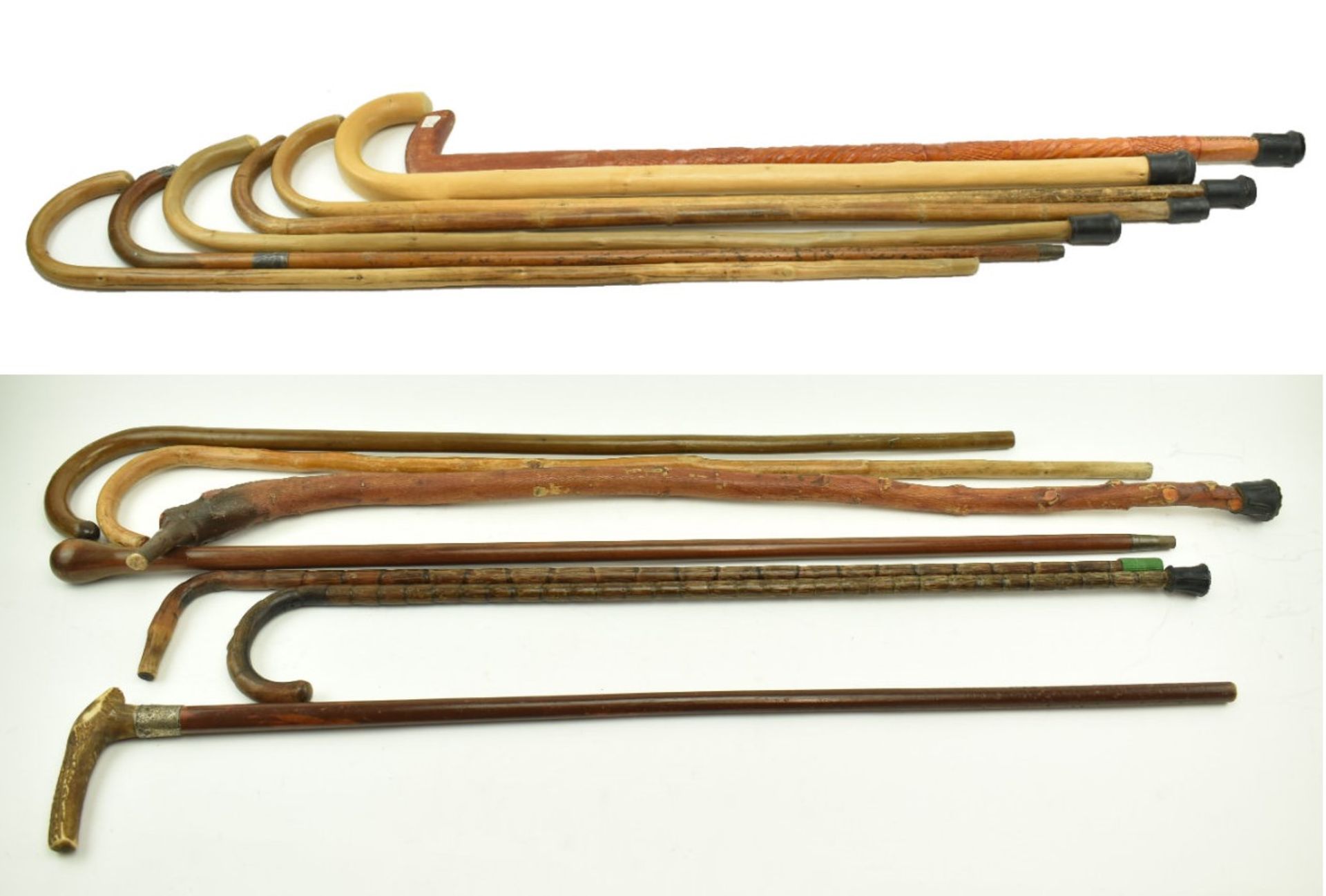 COLLECTION OF EARLY 20TH CENTURY & LATER WALKING STICKS