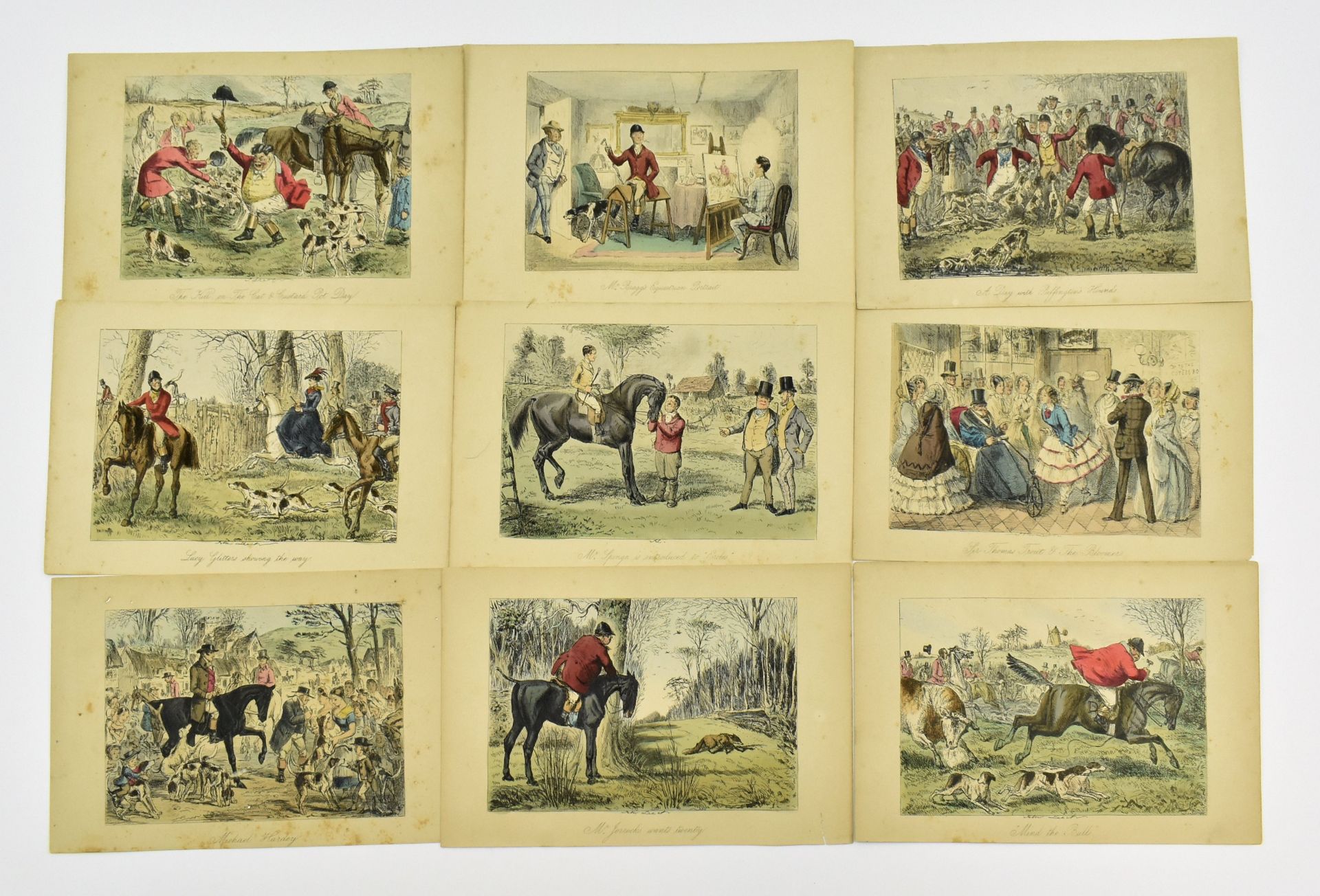 28 VICTORIAN HAND COLOURED SPORTING PRINTS / ENGRAVINGS - Image 5 of 13