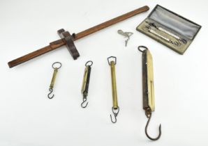 COLLECTION OF SALTERS SPRING BALANCE BRASS & PEWTER SCALES