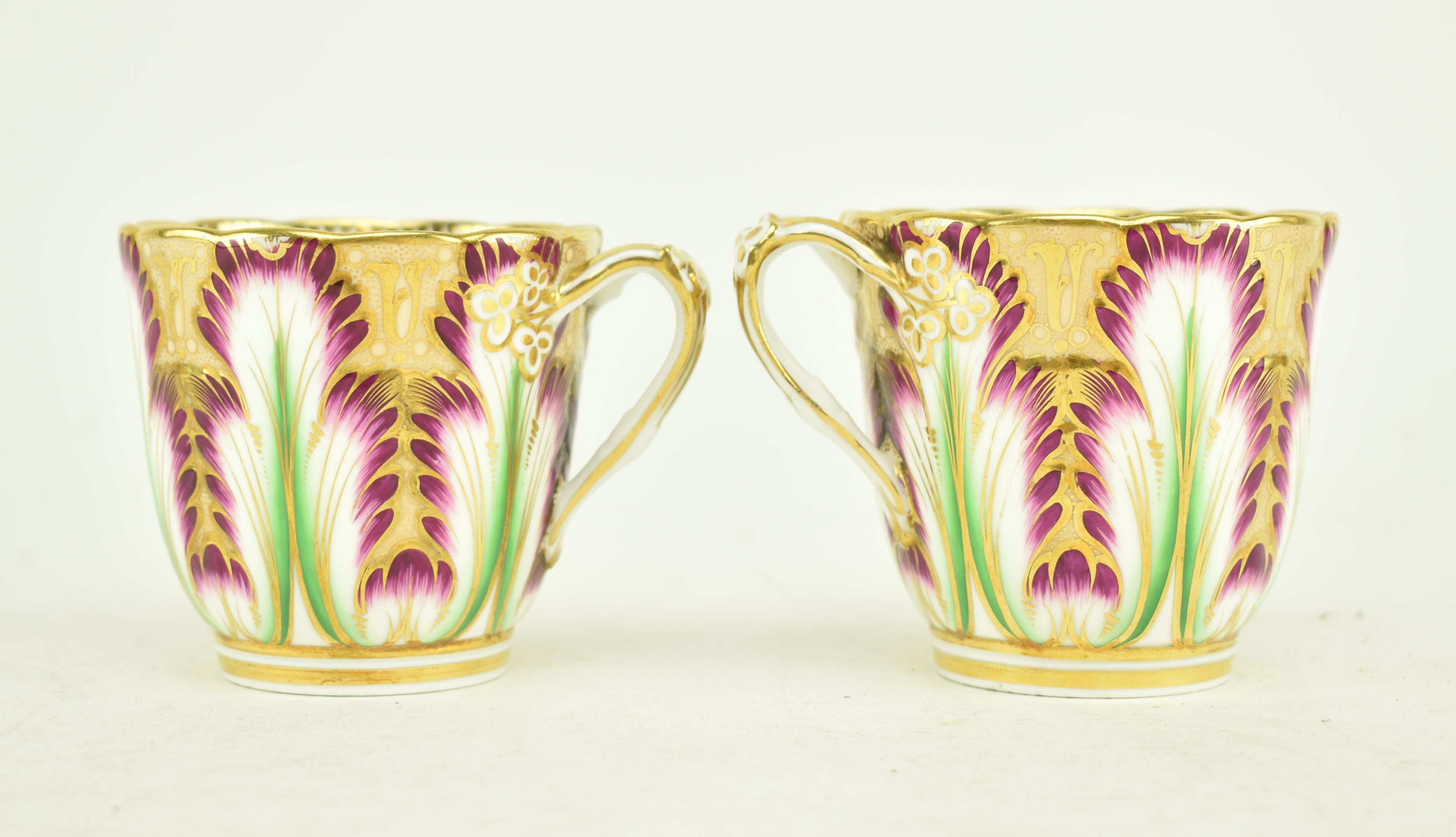 TWO MID 19TH CENTURY RIDGWAY PORCELAIN TEA CUPS WITH HANDLE - Image 2 of 4