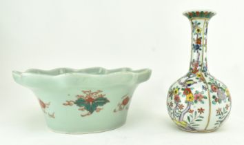 TWO LATE 19TH CENTURY JAPANESE CERAMIC CENTREPIECES