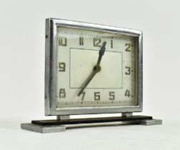 1920S ART DECO CHROME CASED DESK CLOCK