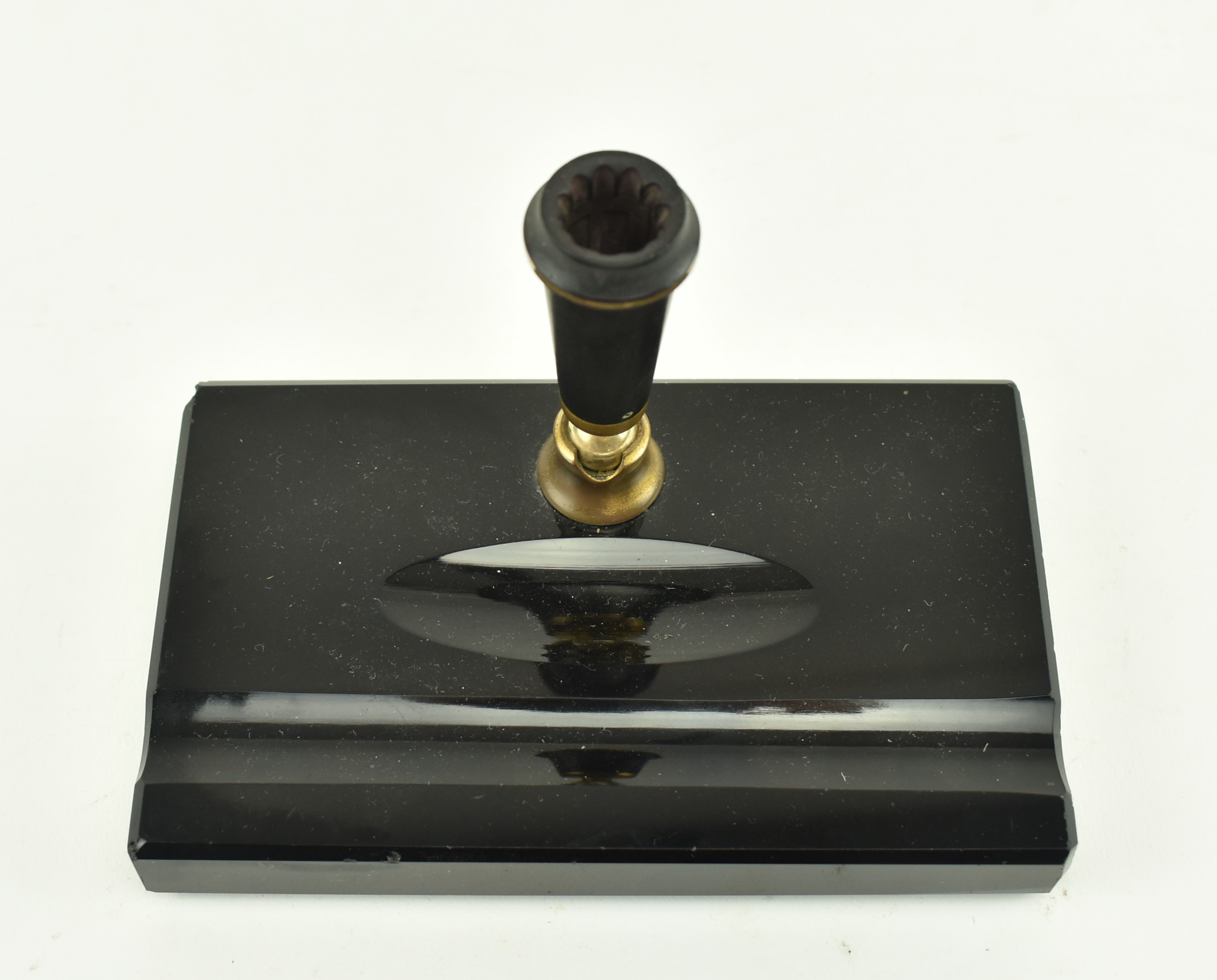 CIRCA 1940S PARKER PEN SLATE DESK TIDY SWIVEL PEN HOLDER - Image 2 of 6