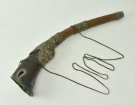 TIBETAN 19TH CENTURY RKANGLING COPPER & BRASS HORN