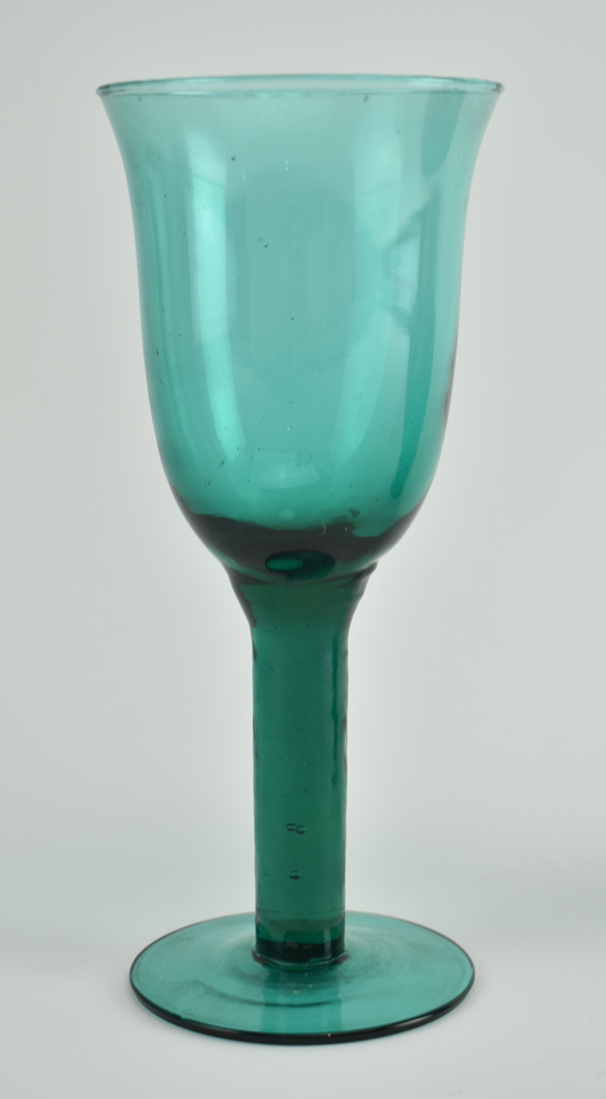 TWO EARLY-MID 20TH CENTURY GREEN - BLUE DRINKING GLASSES - Image 3 of 8