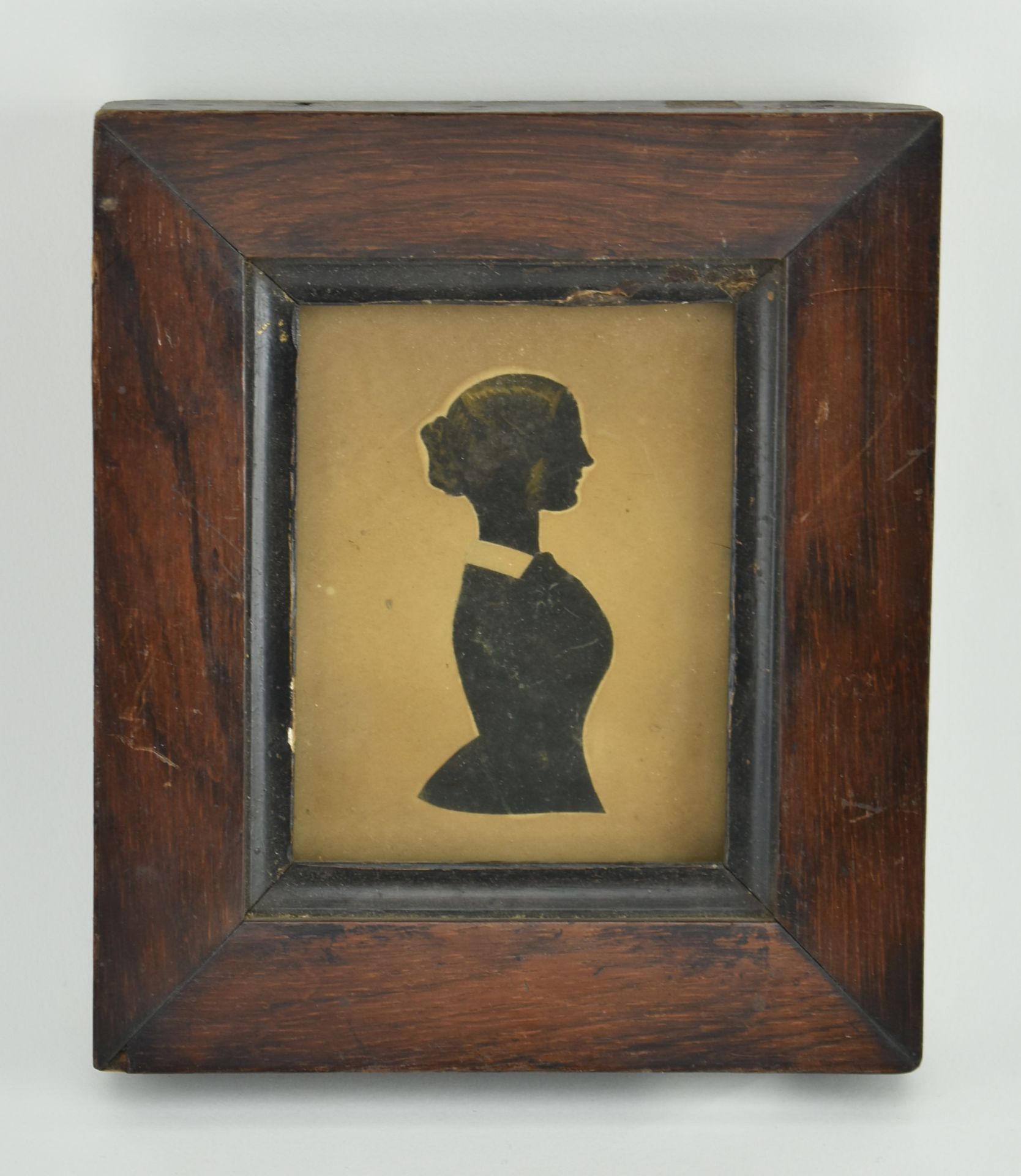 19TH CENTURY VICTORIAN SILHOUETTE DRAWING OF A LADY - Image 2 of 4