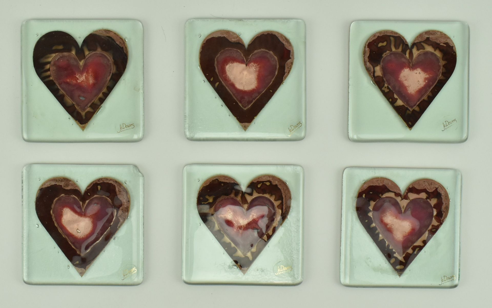 JO DOWNS - COLLECTION OF STUDIO GLASS COASTERS & PLATTERS - Image 4 of 8