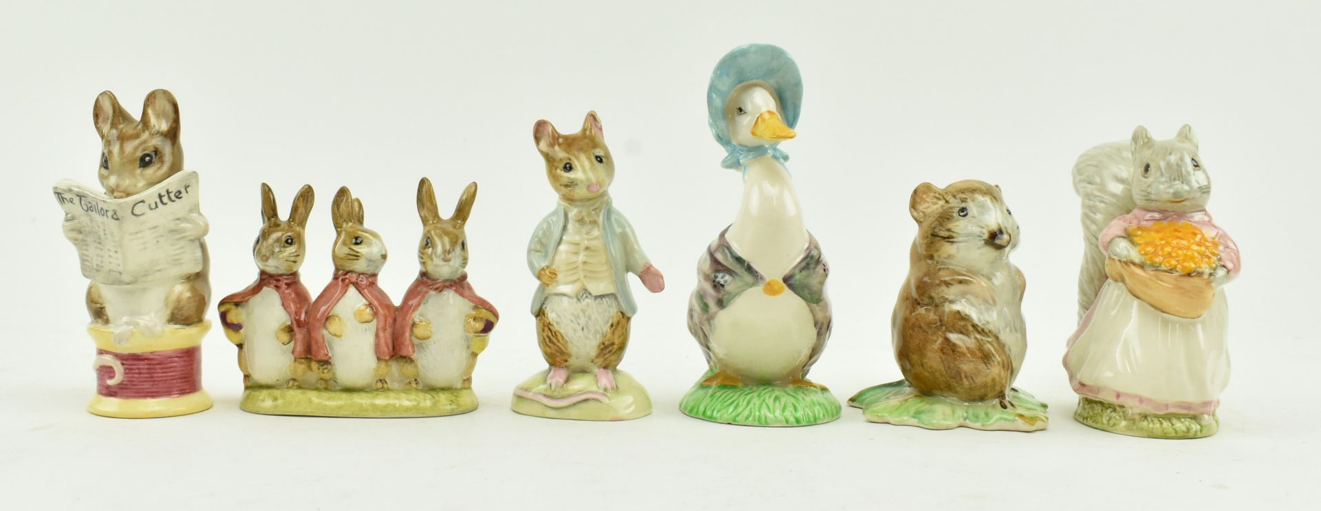 SIX BESWICK BEATRIX POTTER FINE BONE CHINA FIGURINES