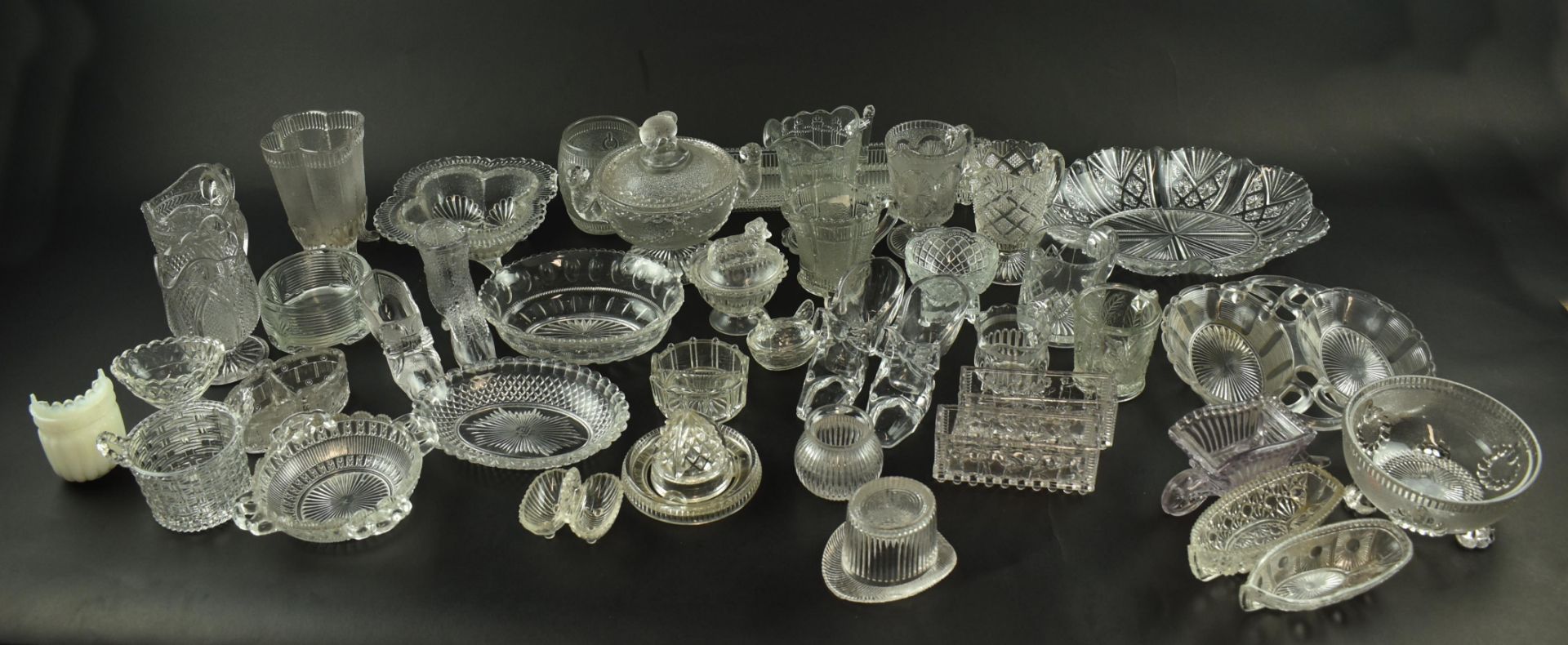 COLLECTION OF VICTORIAN & LATER PRESSED GLASS