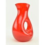 VINTAGE STUDIO ART GLASS DECANTER IN RUBY RED