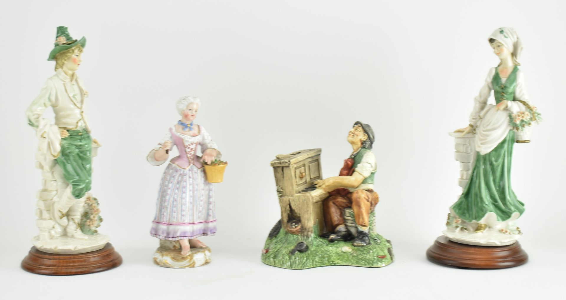 FOUR PORCELAIN FIGURINES - ITALIAN 'BELCONI' & NATURECRAFT