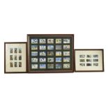 COLLECTION OF 43 CIGARETTE CARDS, FRAMED & GLAZED