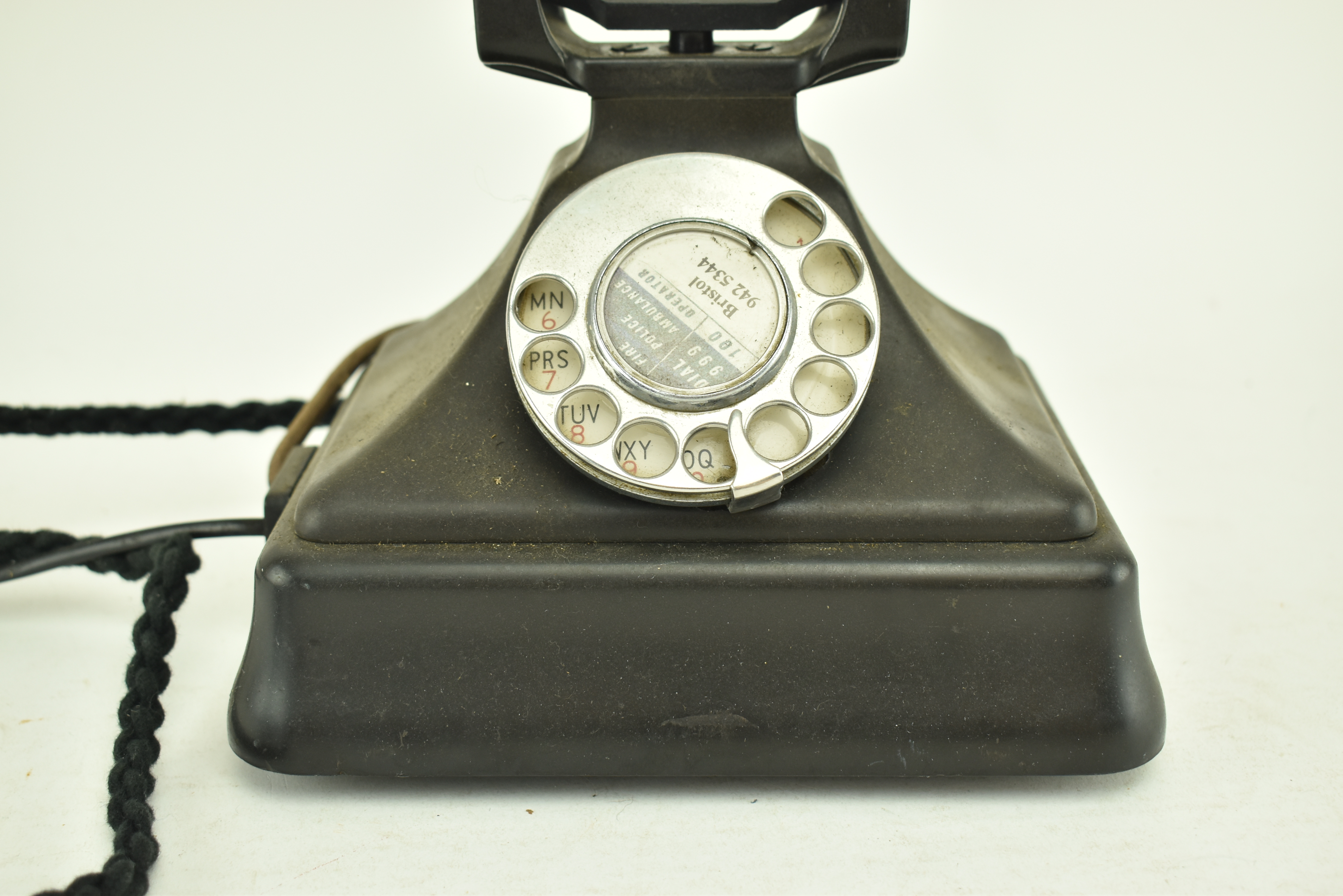 VINTAGE ART DECO BAKELITE RING DIAL TELEPHONE - Image 6 of 8