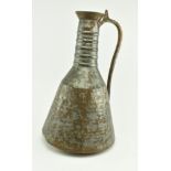 19TH CENTURY MIDDLE EASTERN OTTOMAN HAMMERED COPPER EWER