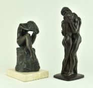 ILUIS JORDA & ROLAND CHADWICK - TWO BRONZE RESIN NUDE STATUES