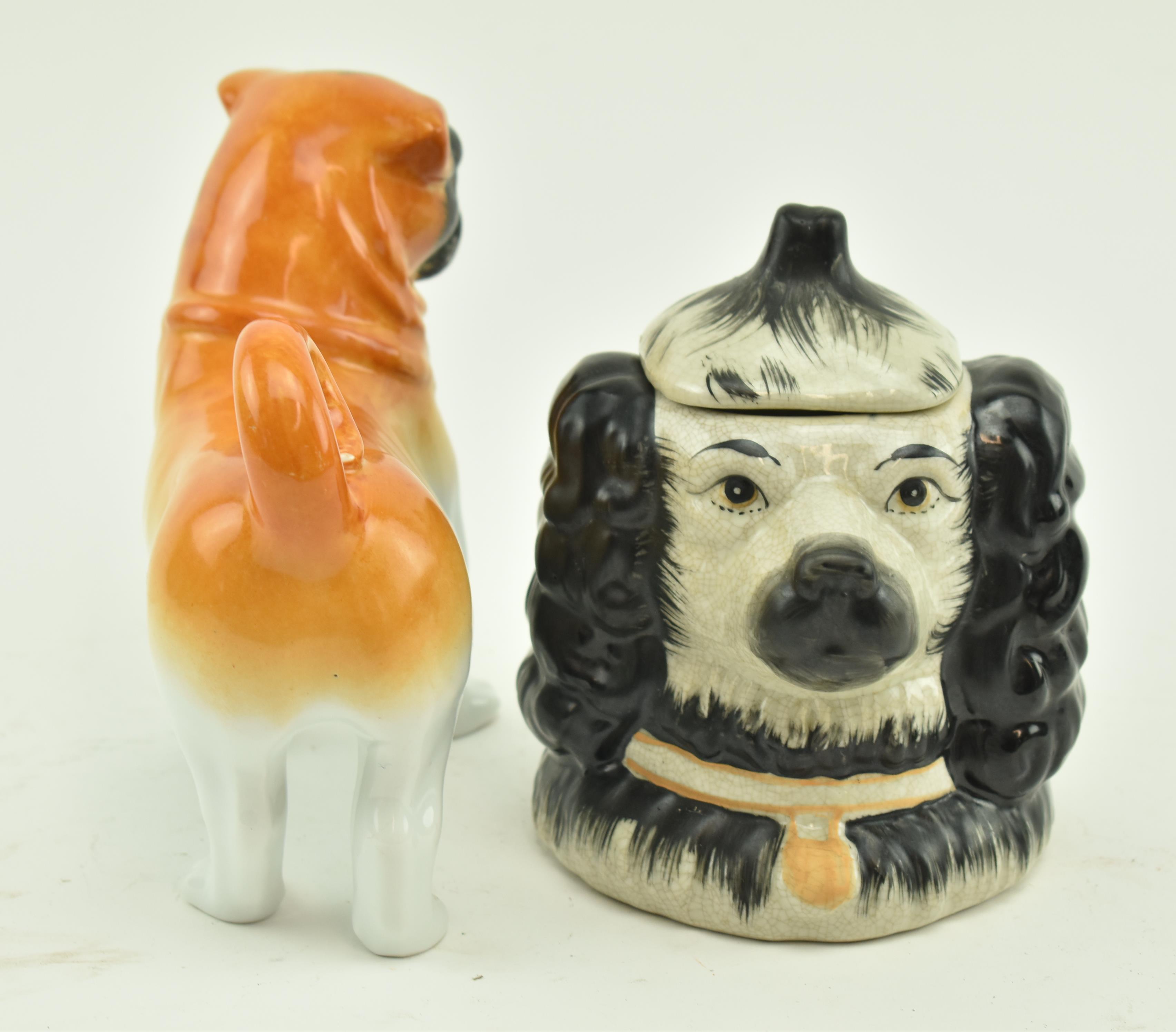 GROUP OF EIGHT 19TH CENTURY STAFFORDSHIRE DOGS & PITCHERS - Image 18 of 19