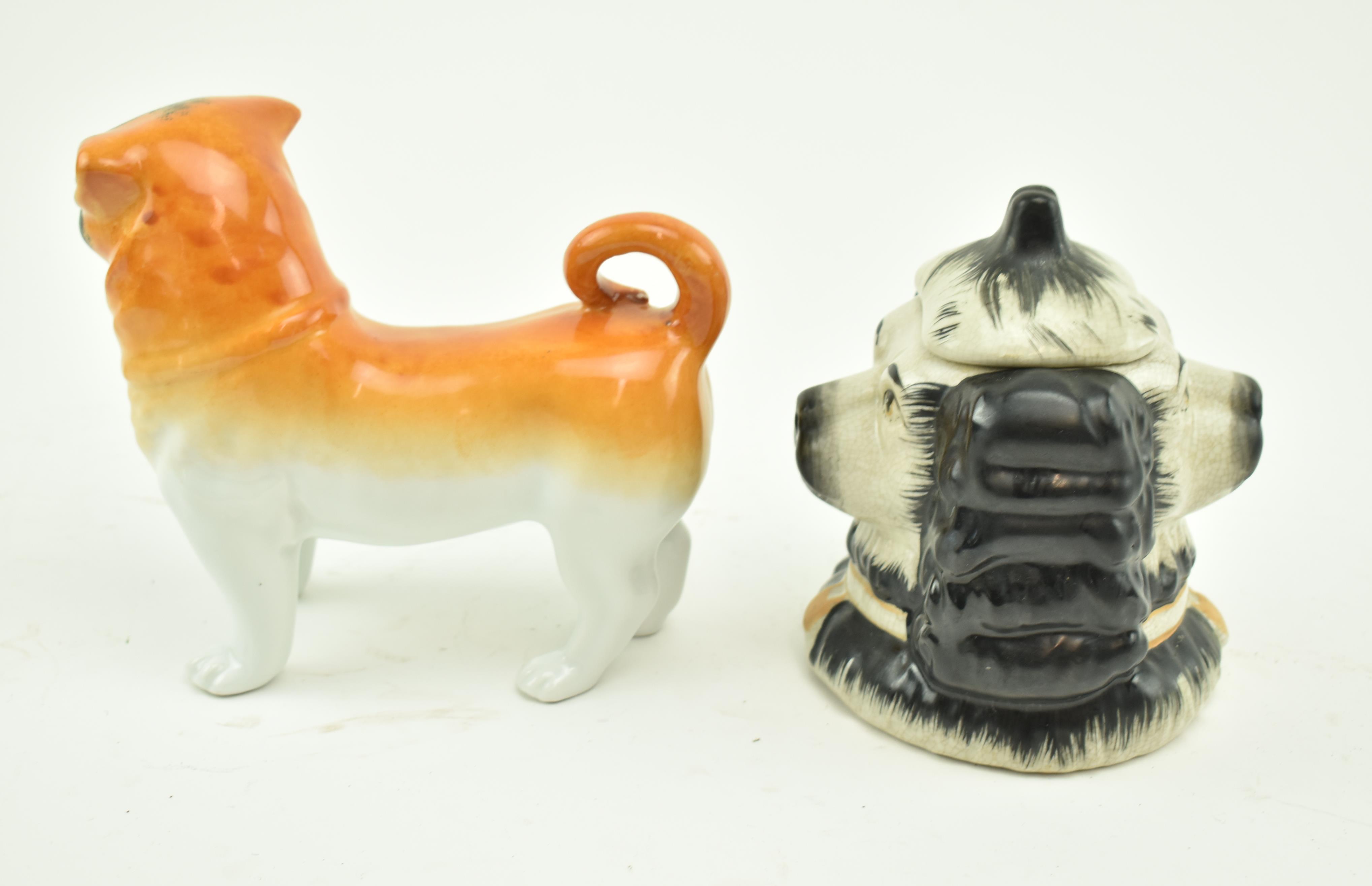 GROUP OF EIGHT 19TH CENTURY STAFFORDSHIRE DOGS & PITCHERS - Image 17 of 19