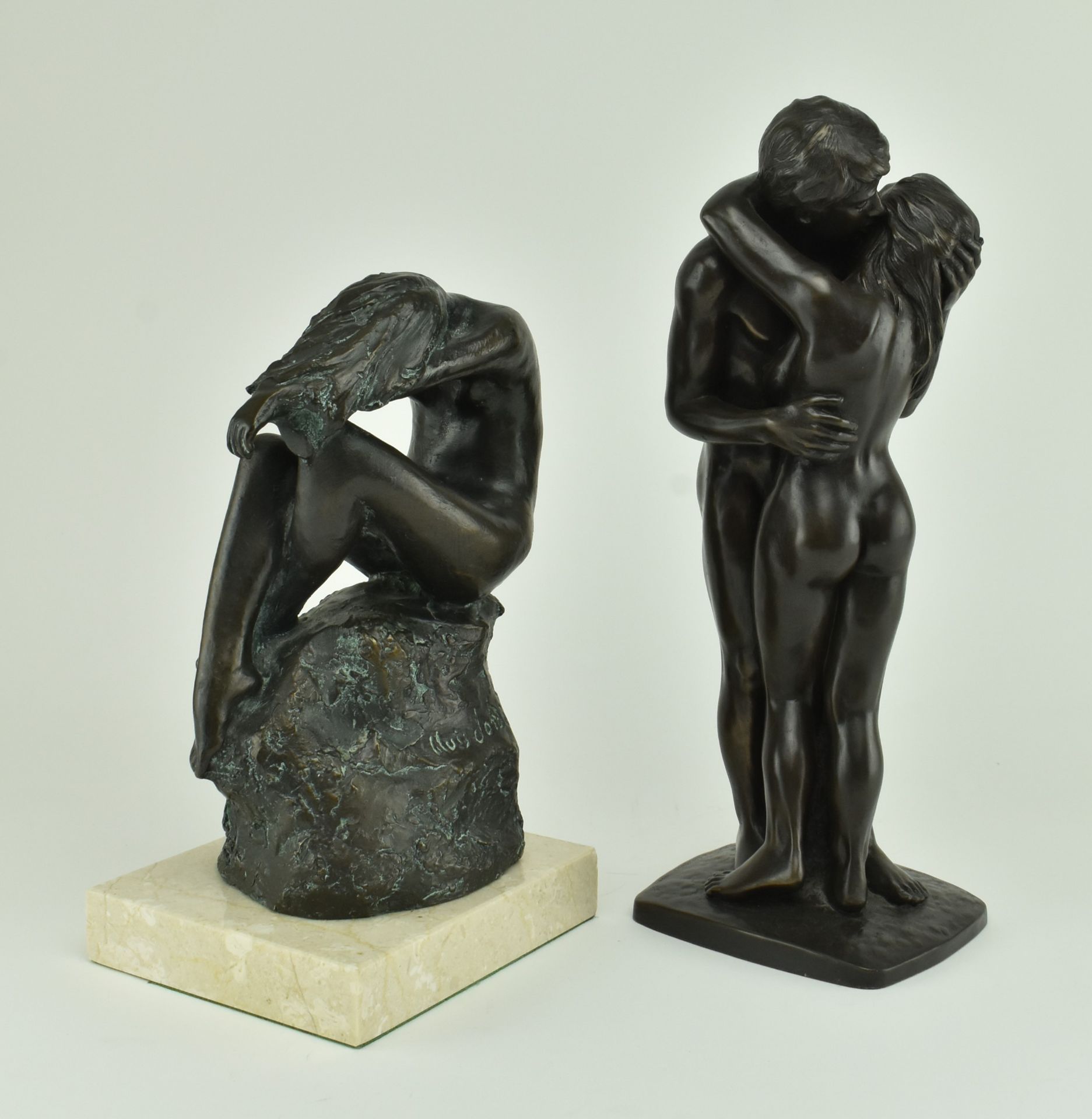 ILUIS JORDA & ROLAND CHADWICK - TWO BRONZE RESIN NUDE STATUES - Bild 4 aus 7