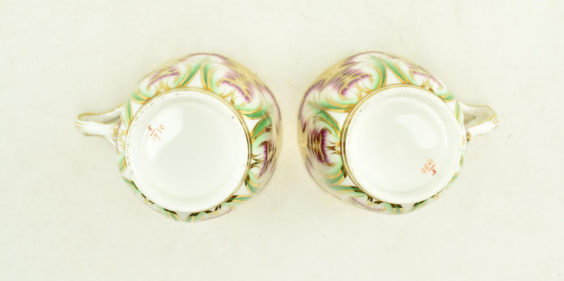 TWO MID 19TH CENTURY RIDGWAY PORCELAIN TEA CUPS WITH HANDLE - Image 4 of 4