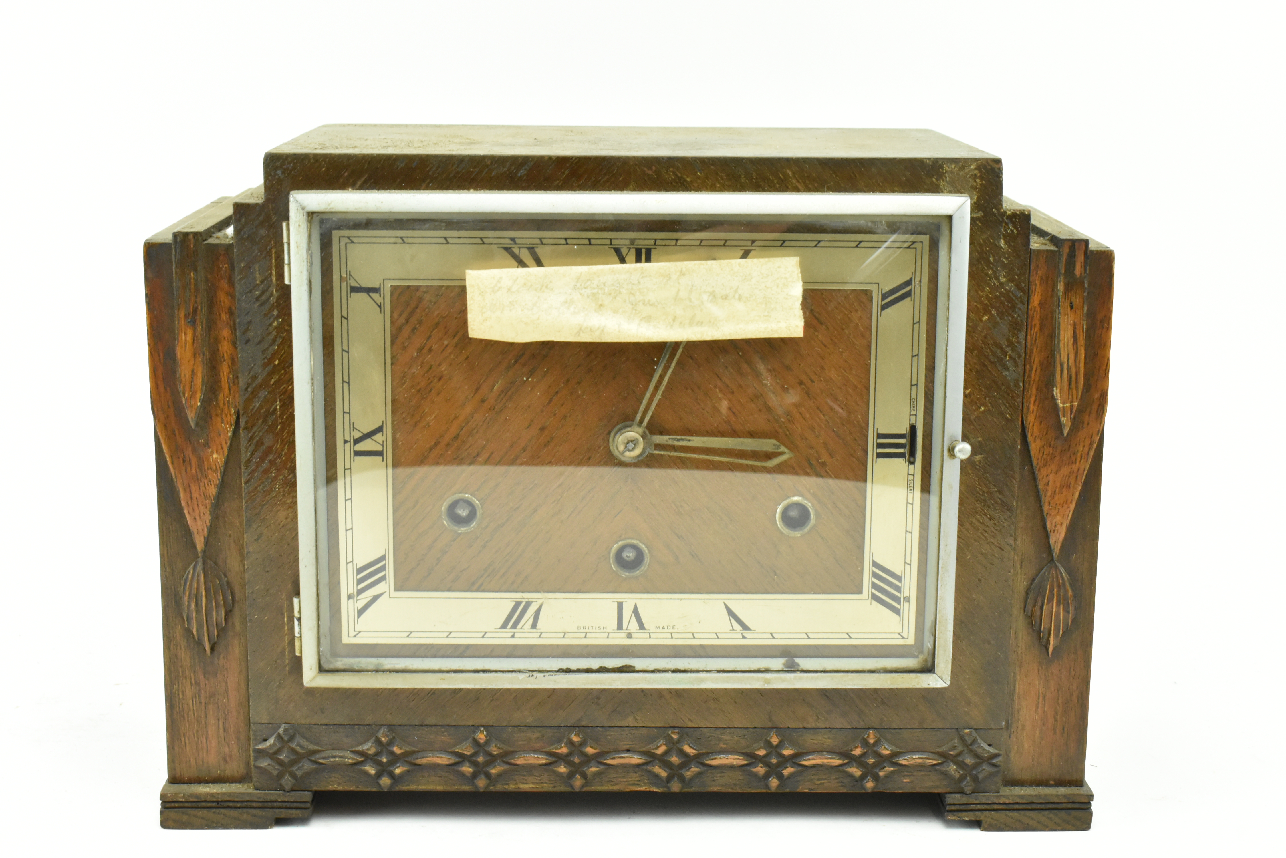 FOUR EARLY 20TH CENTURY OAK CASED MANTLEPIECE CLOCKS - Bild 10 aus 15