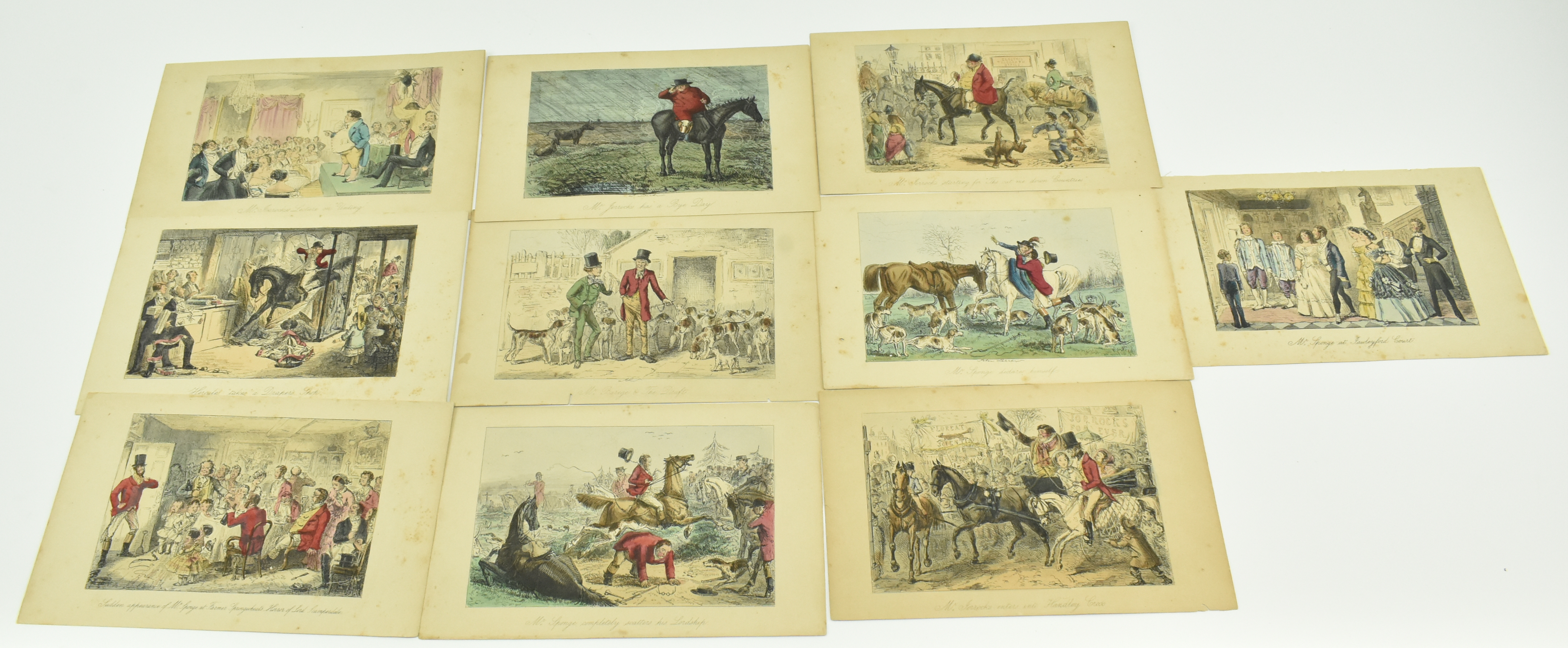 28 VICTORIAN HAND COLOURED SPORTING PRINTS / ENGRAVINGS - Image 10 of 13