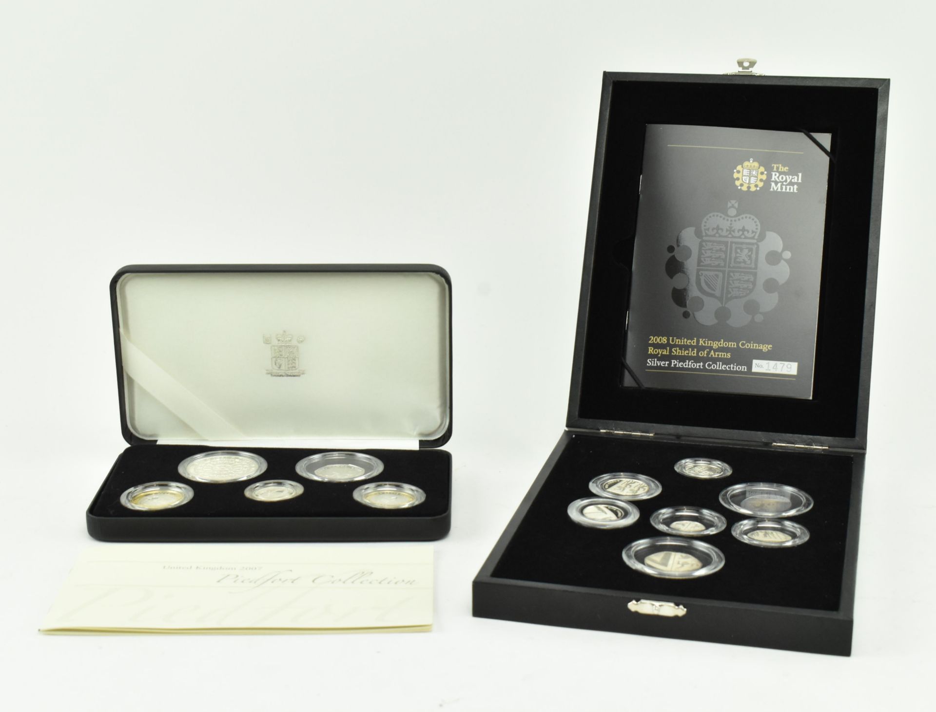 2008 UK SILVER PIEDFORT COLLECTION & 2007 PIEDFORT COLLECTION