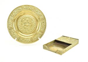 INDIAN BRASS WALL PLAQUE AND EXPORT CONFERENCE HOLDER