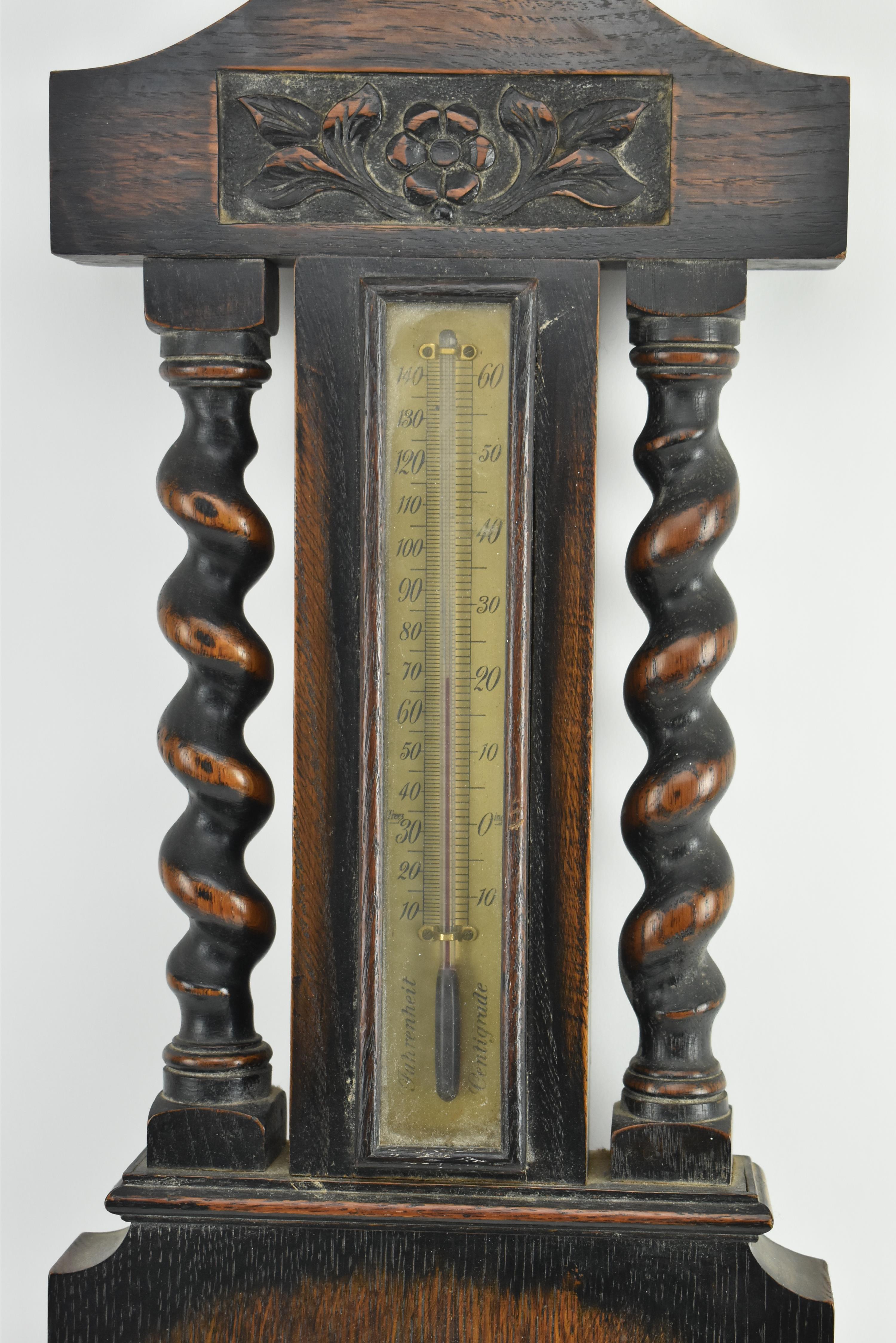 SHORT & MASON VICTORIAN MAHOGANY CASED WALL BAROMETER - Image 3 of 5