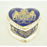 ROYAL CROWN DERBY QUEEN MOTHER LIMTED EDITION HEART BOX 115