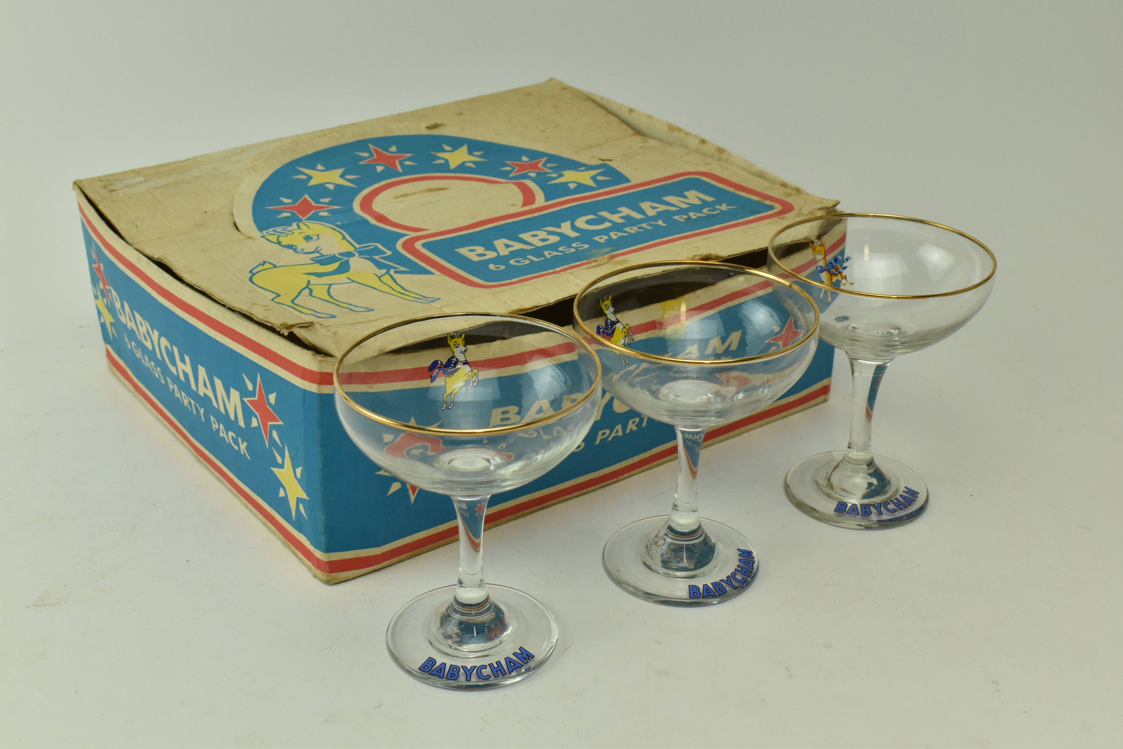 BABYCHAM - COLLECTION OF NINE VINTAGE CHAMPAGNE COUPES