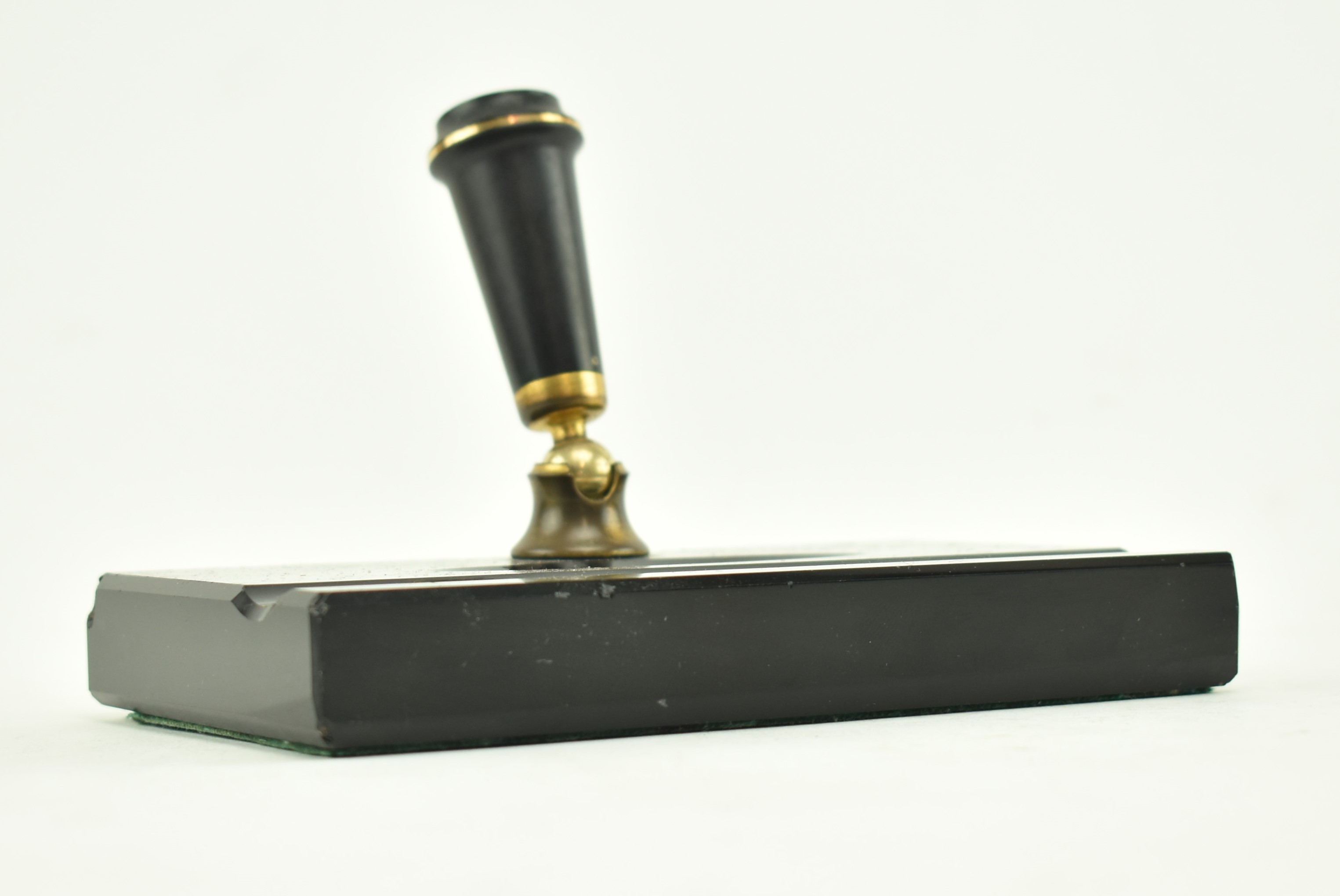 CIRCA 1940S PARKER PEN SLATE DESK TIDY SWIVEL PEN HOLDER - Image 4 of 6