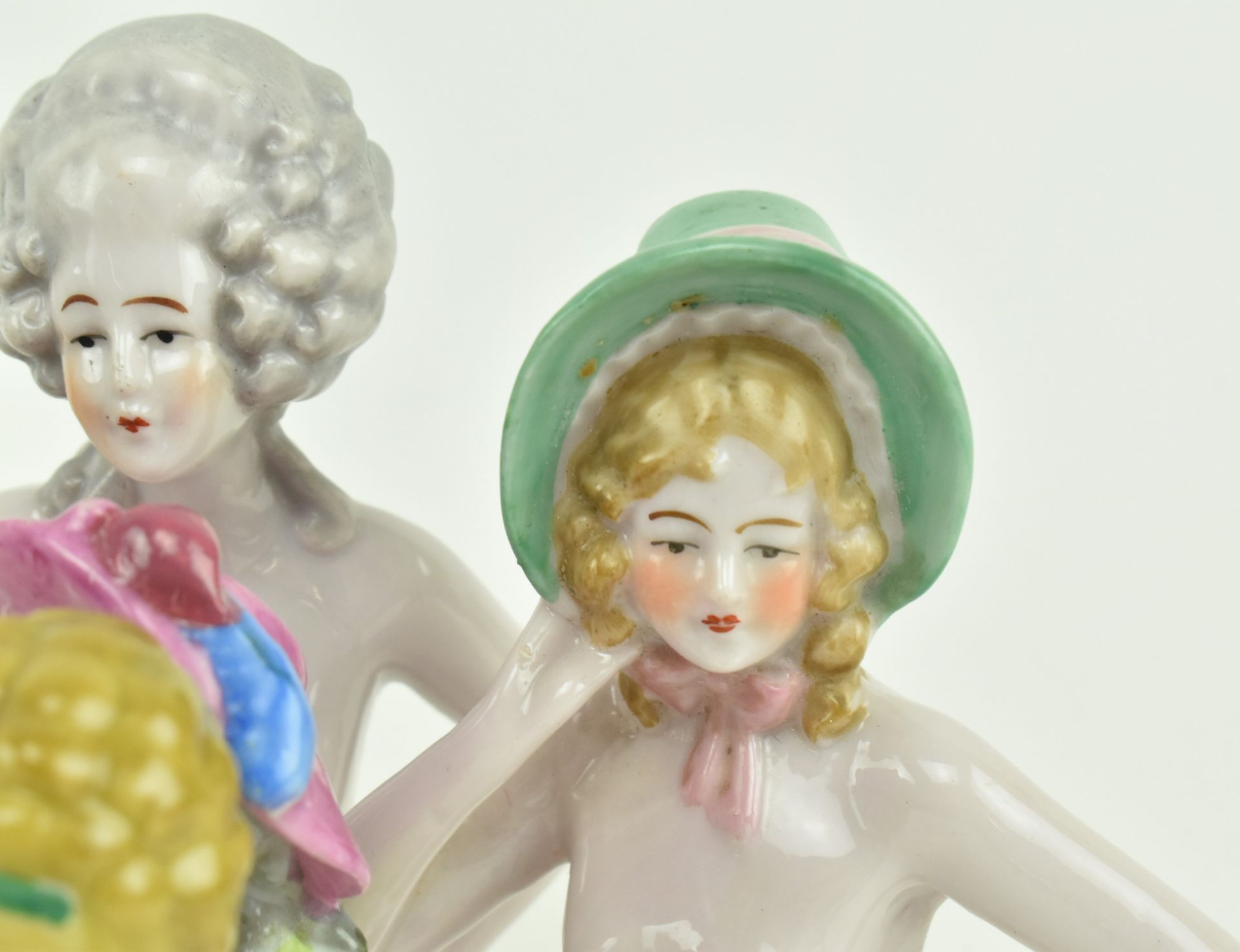 COLLECTION OF FORTY PORCELAIN PIN CUSHION DOLLS HEADS - Image 5 of 9