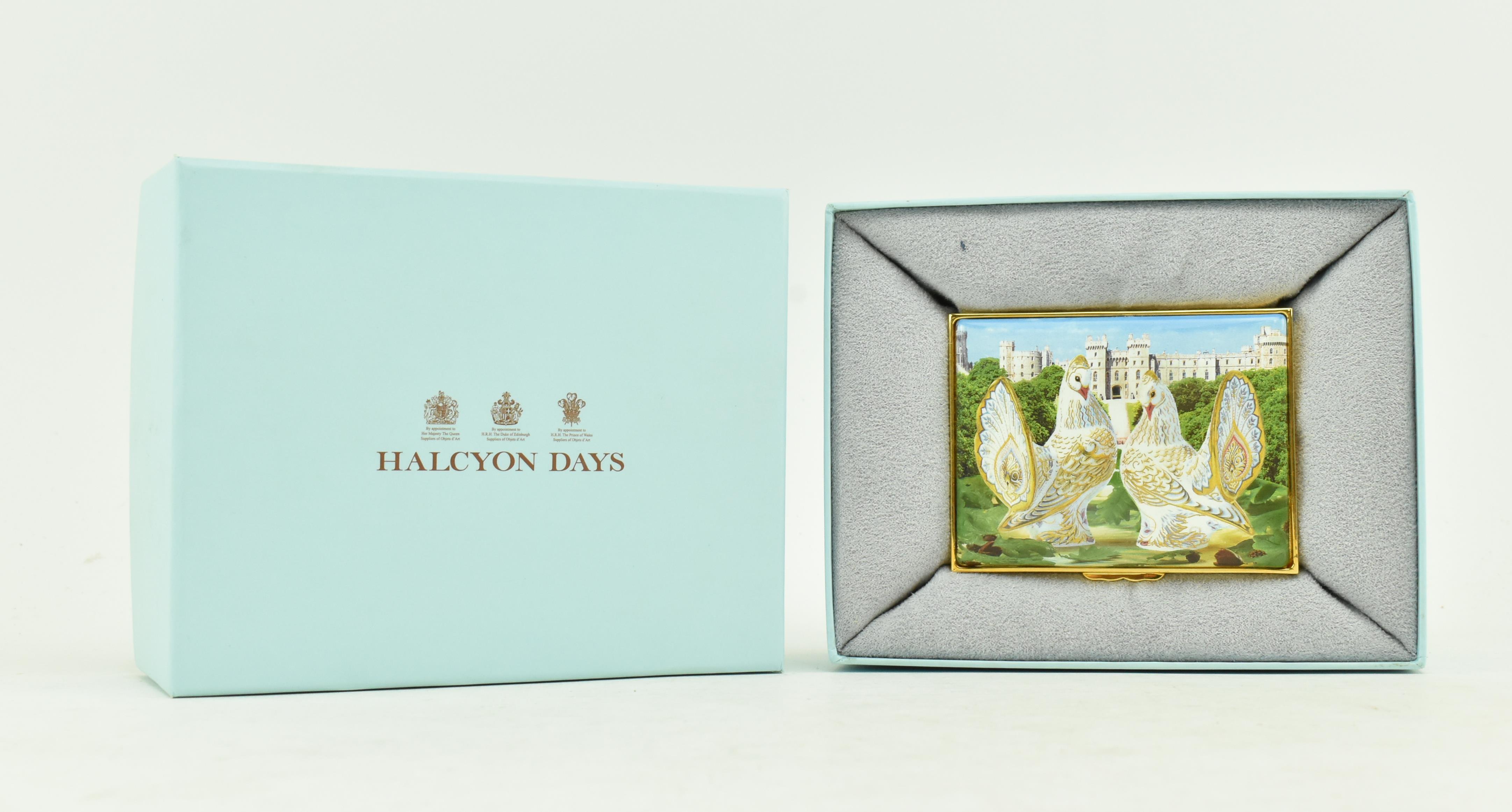 ROYAL CROWN DERBY - LIMITED EDITION HALCYON DAYS ENAMEL BOX