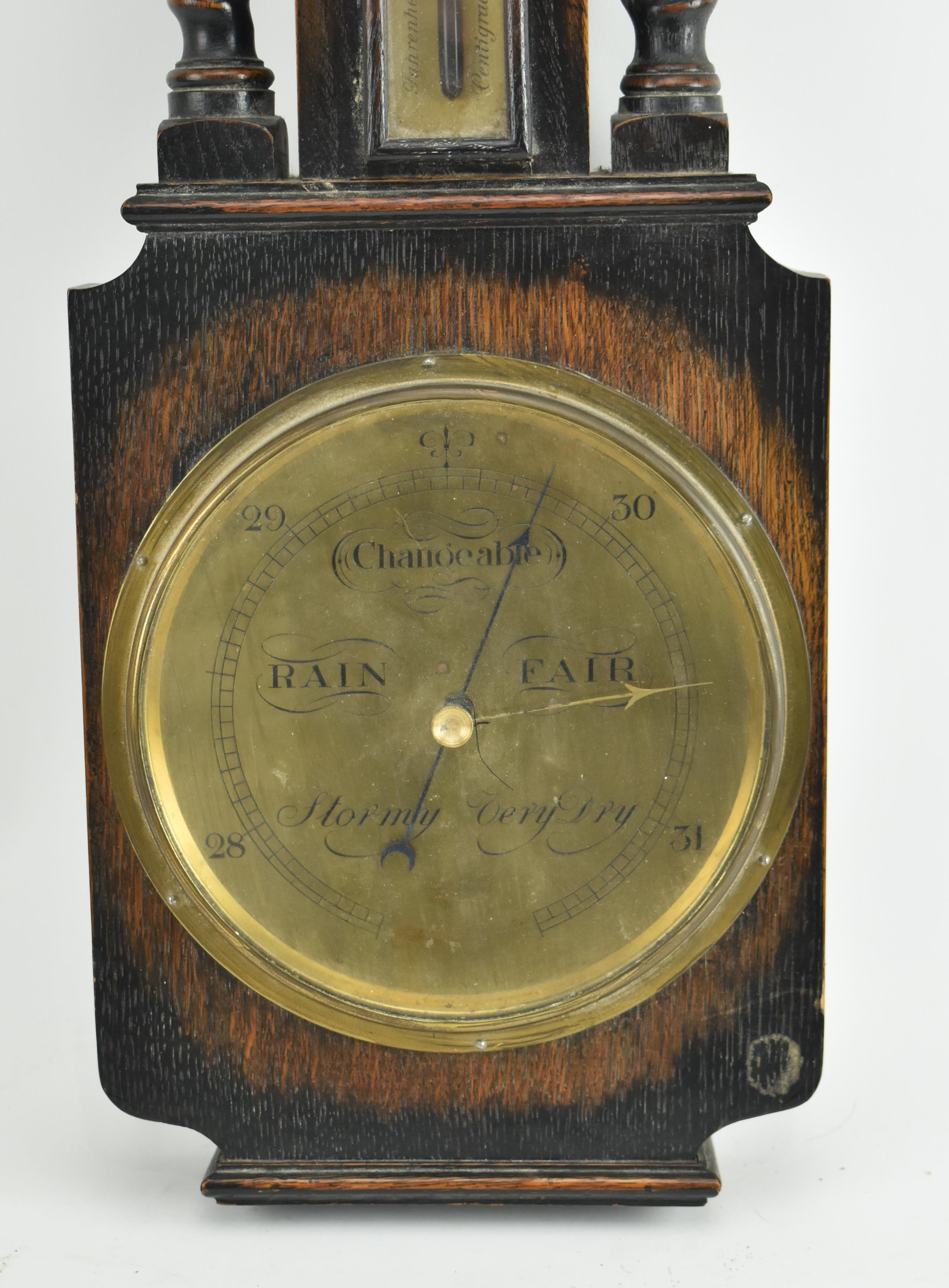 SHORT & MASON VICTORIAN MAHOGANY CASED WALL BAROMETER - Image 4 of 5