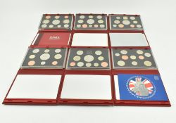 SIX UNITED KINGDOM DELUXE COIN PROOF SETS, 1999-2004