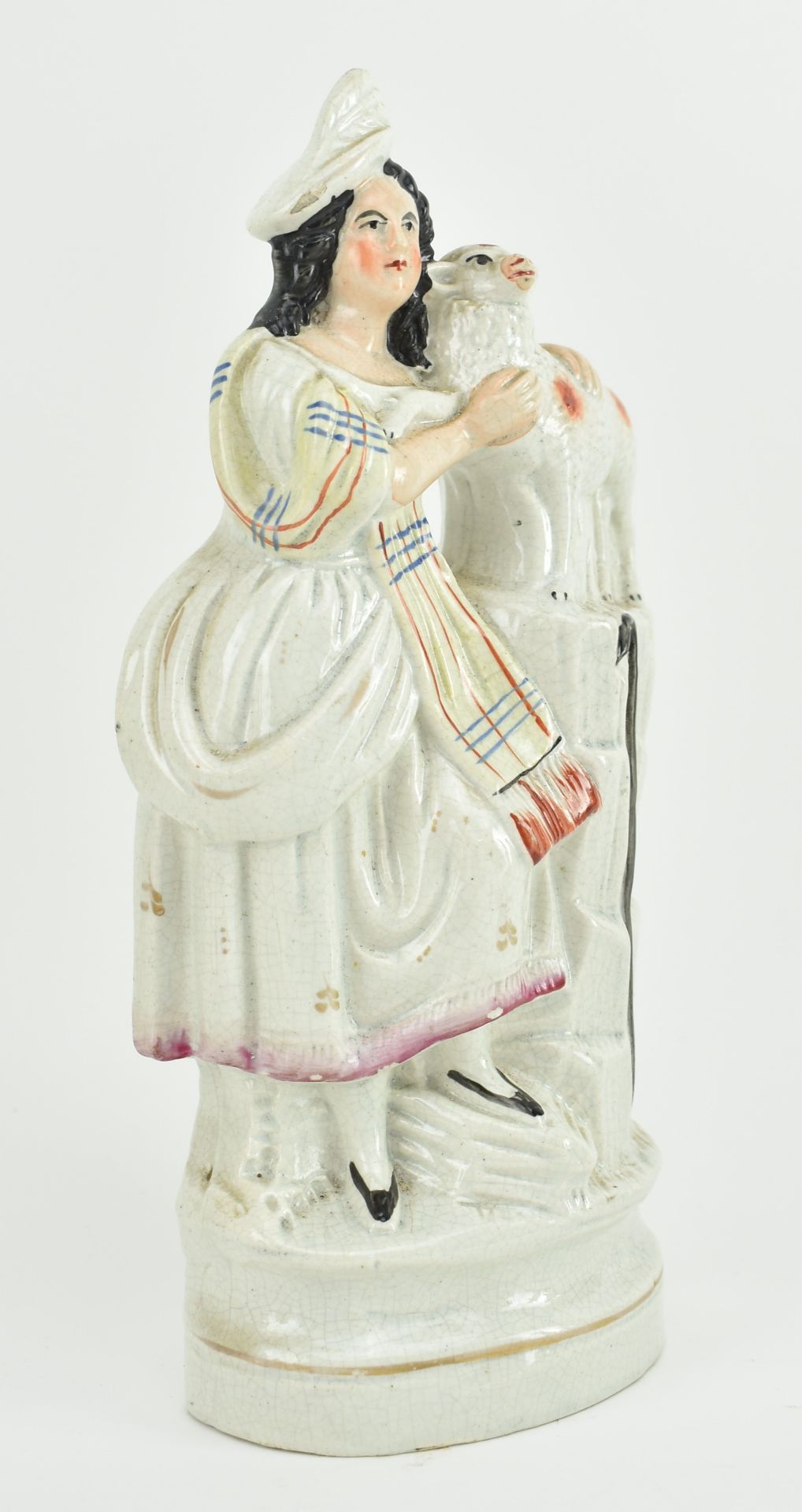 COLLECTION OF FIVE STAFFORDSHIRE SPILL VASES AND FIGURINES - Image 2 of 13
