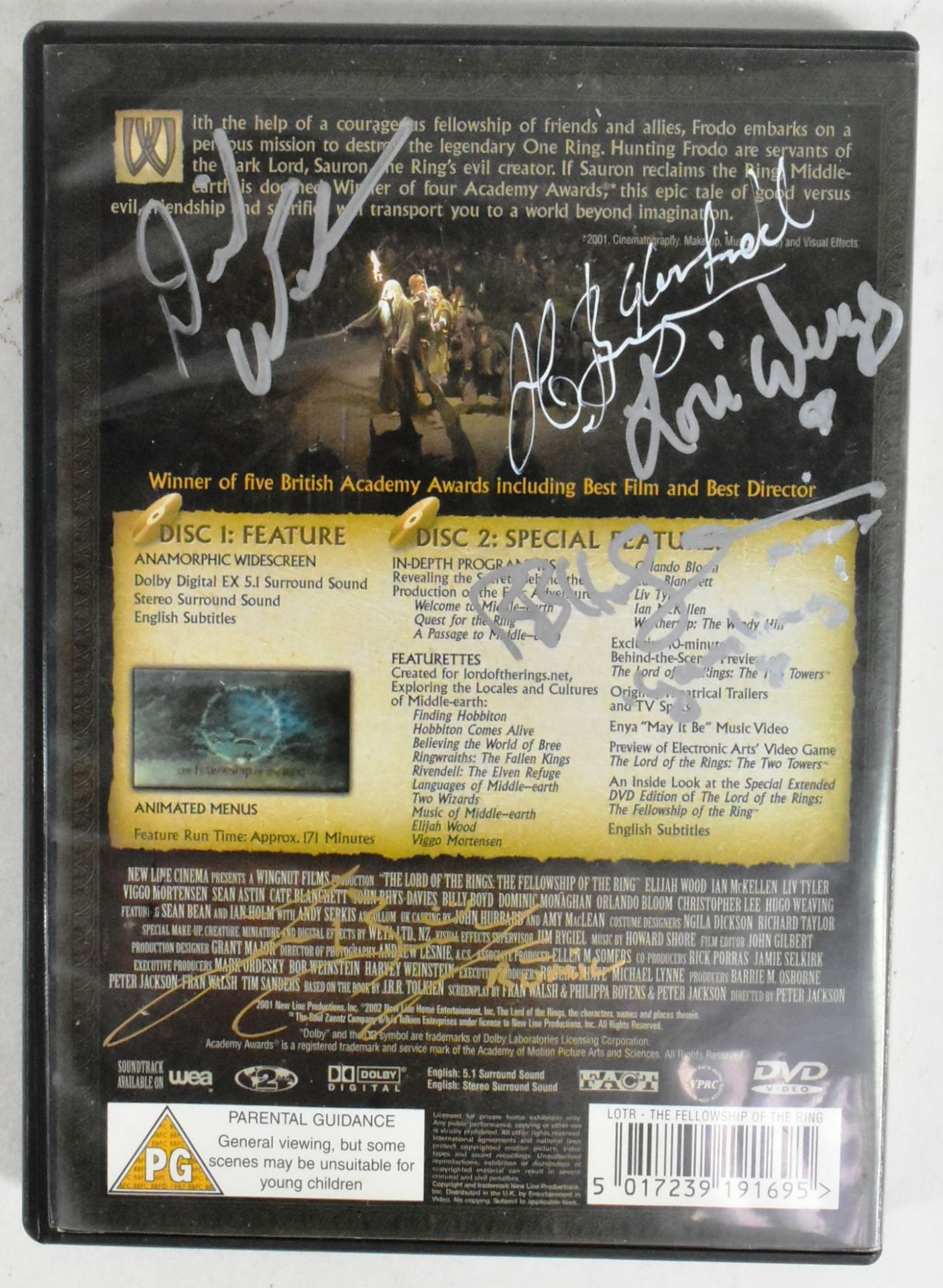 LORD OF THE RINGS - THE FELLOWSHIP OF THE RING - SIGNED DVD - Image 5 of 8