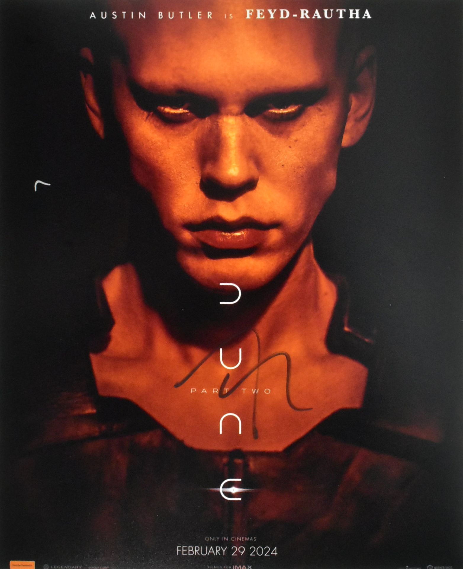 DUNE PART TWO (2024) - AUSTIN BUTLER - SIGNED 8X10" PHOTO - AFTAL