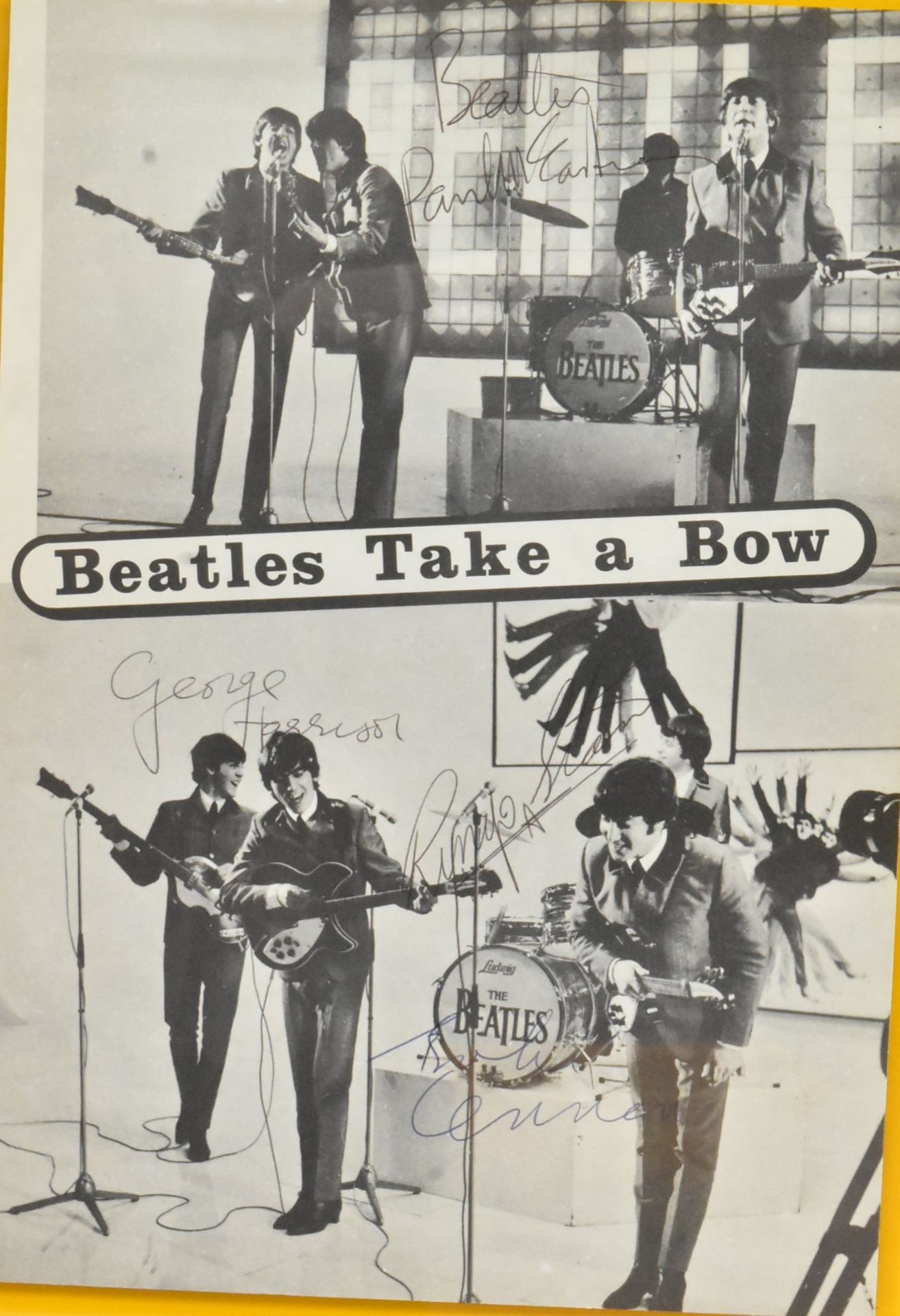 THE BEATLES - MAGAZINE PAGE SIGNED BY ALL MEMBERS - Image 3 of 7