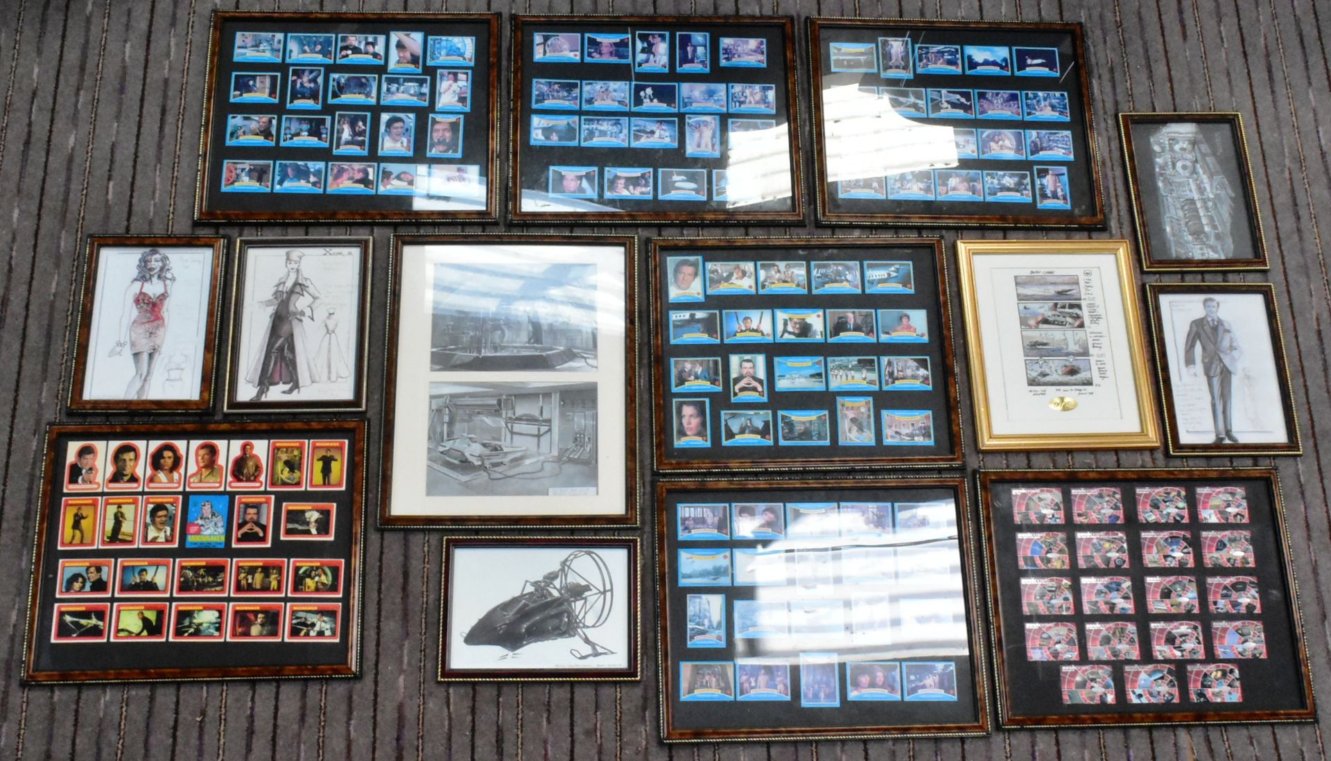 JAMES BOND 007 - COLLECTION OF FRAMED MEMORABILIA