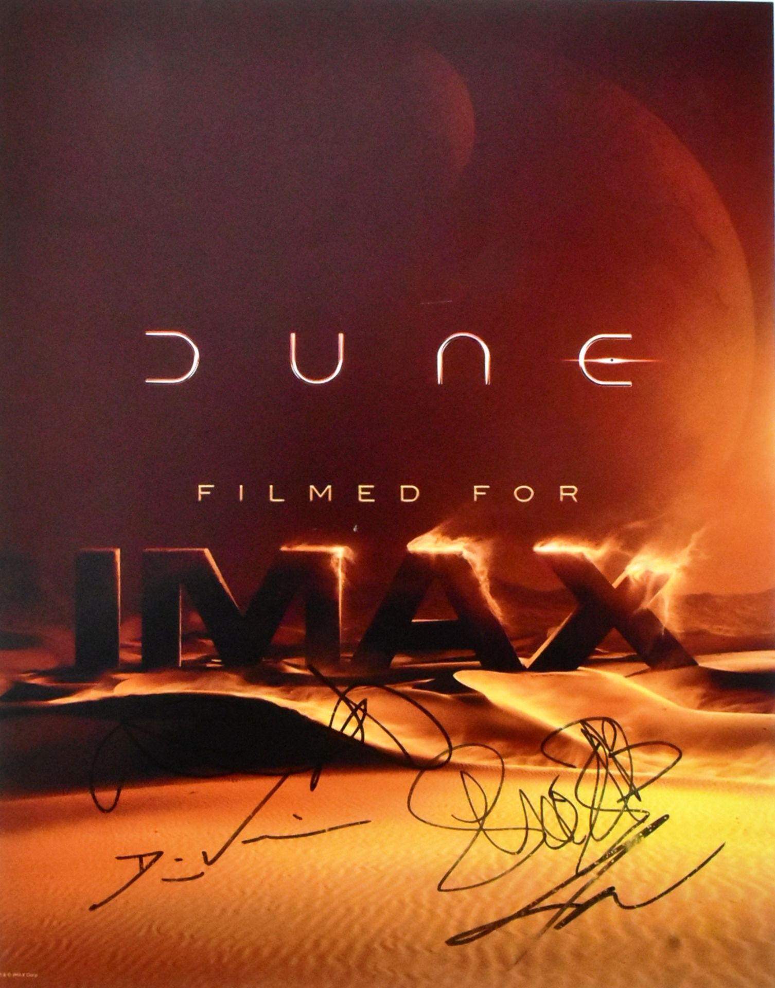 DUNE (2021) - CAST MULTI-SIGNED 11X14" POSTER - AFTAL