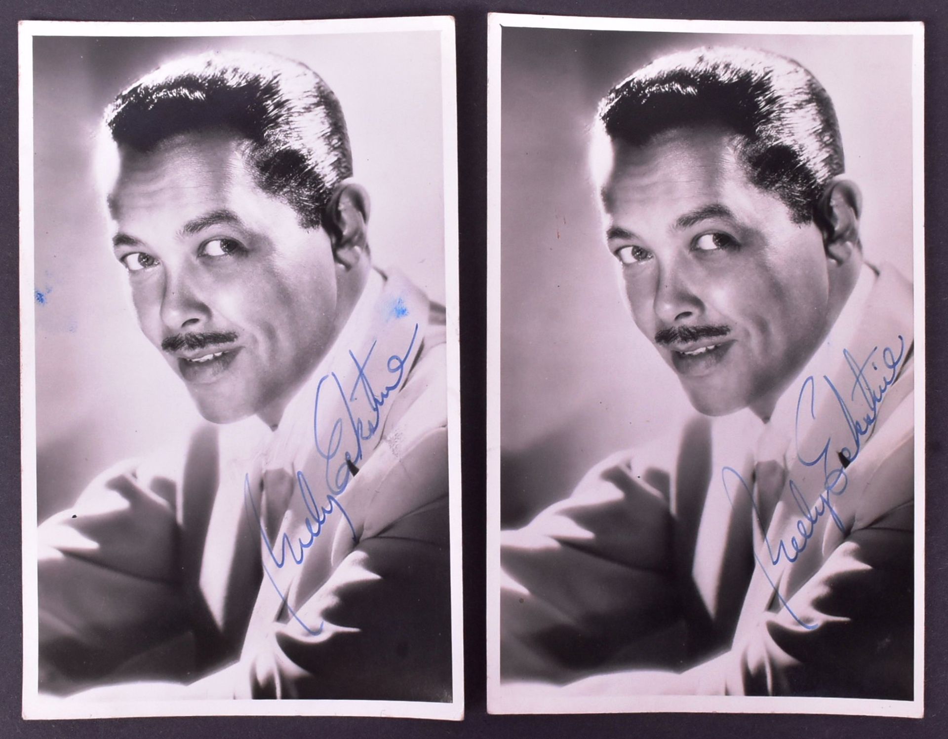 BILLY ECKSTINE (D.1993) - AMERICAN JAZZ SINGER - TWO SIGNED PHOTOS