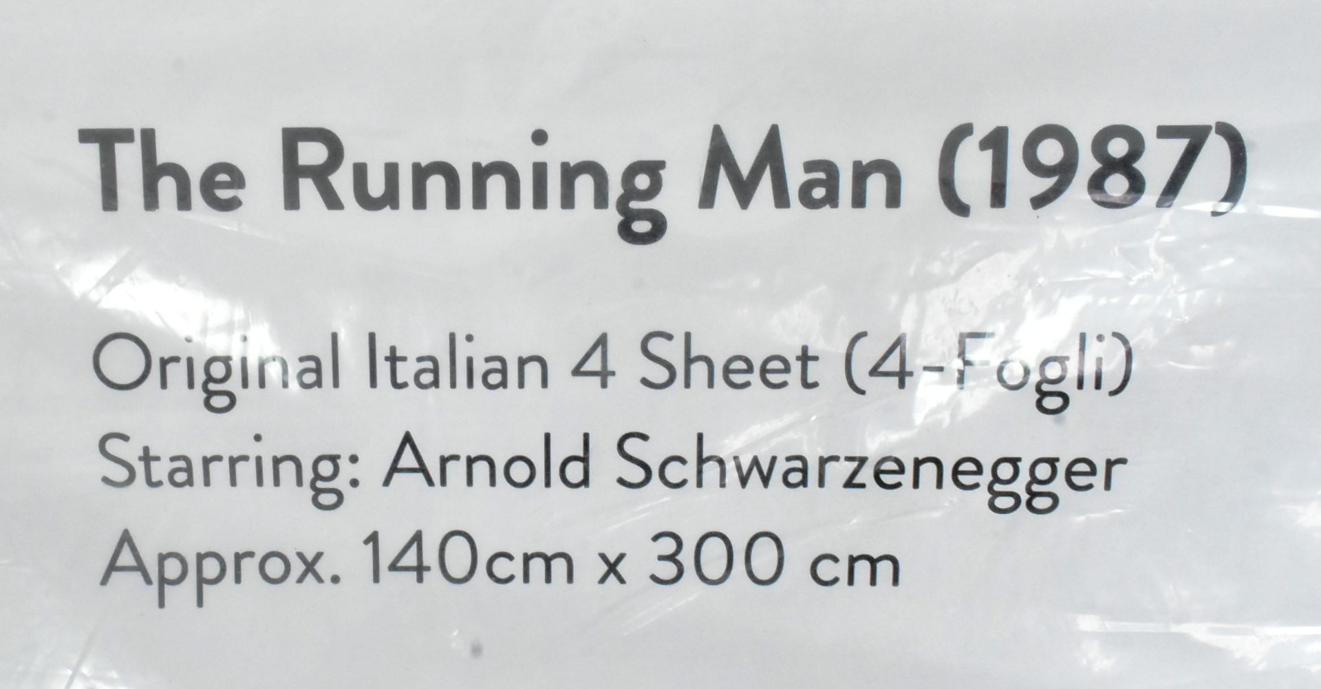 THE RUNNING MAN (1987) - ORIGINAL LARGE ITALIAN 4 SHEET POSTER - Bild 2 aus 2