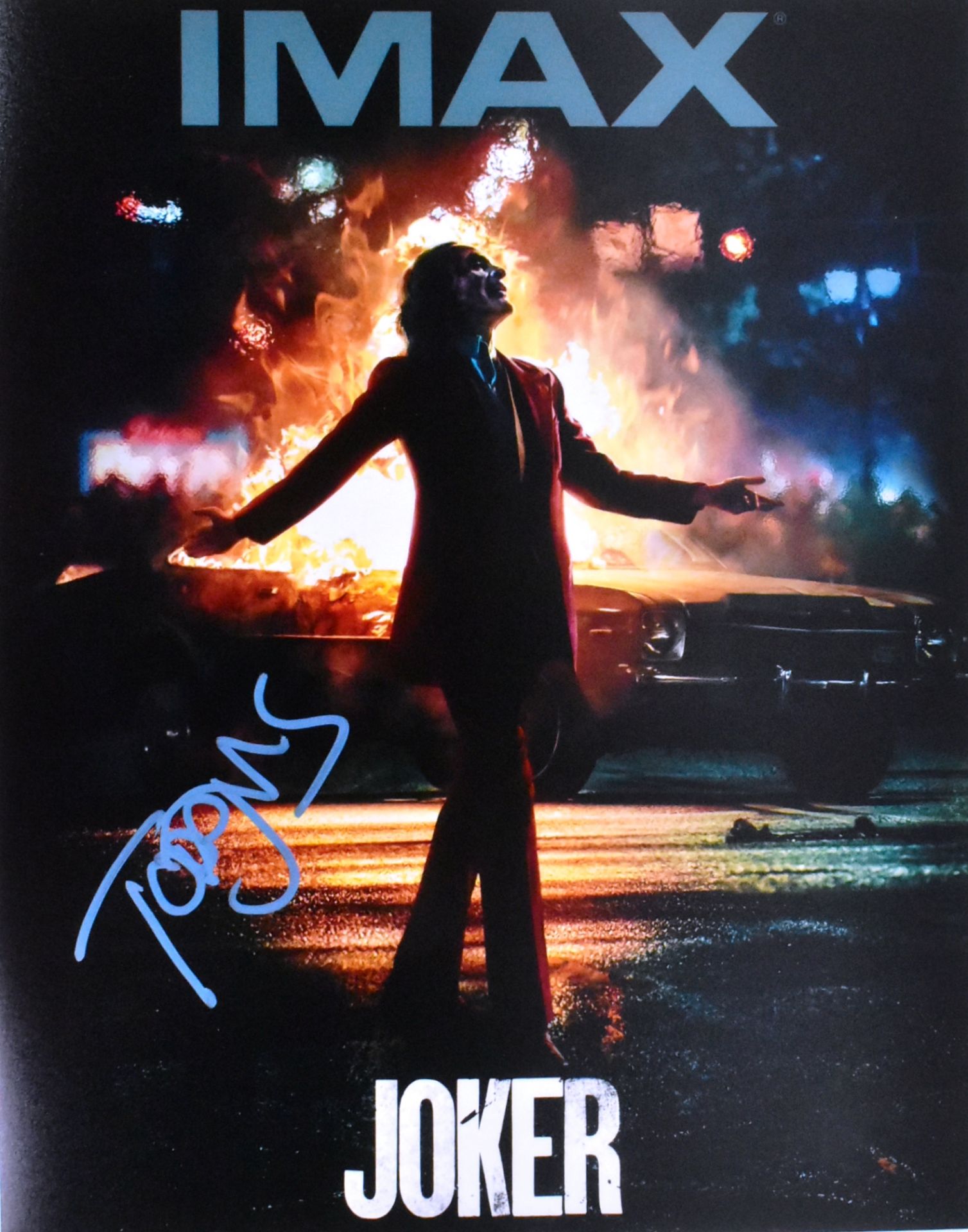 JOKER (2019) - TODD PHILLIPS - AUTOGRAPHED POSTER - AFTAL